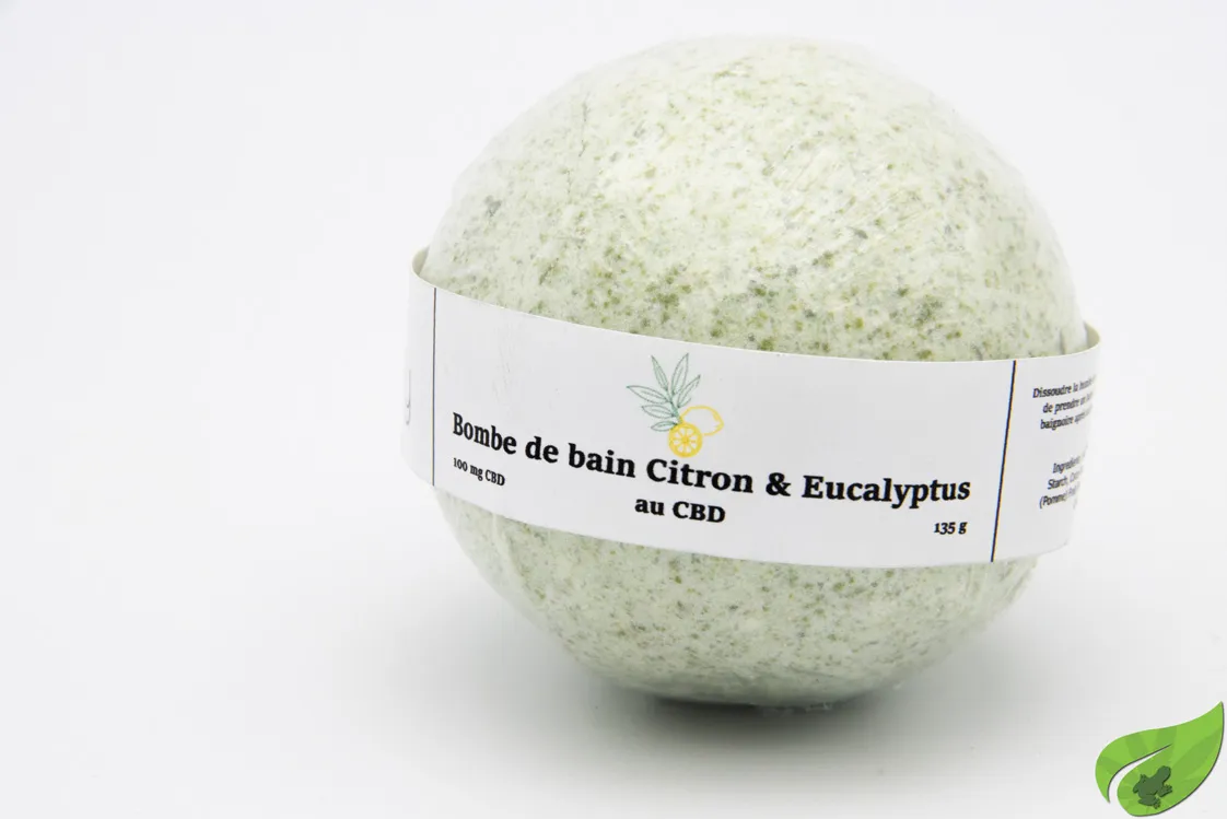 BOMBE DE BAIN 135G / 100MG CBD PARFUM CITRON EUCALYPTUS