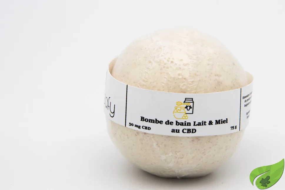 BOMBE DE BAIN 75G / 50MG CBD PARFUM LAIT MIEL